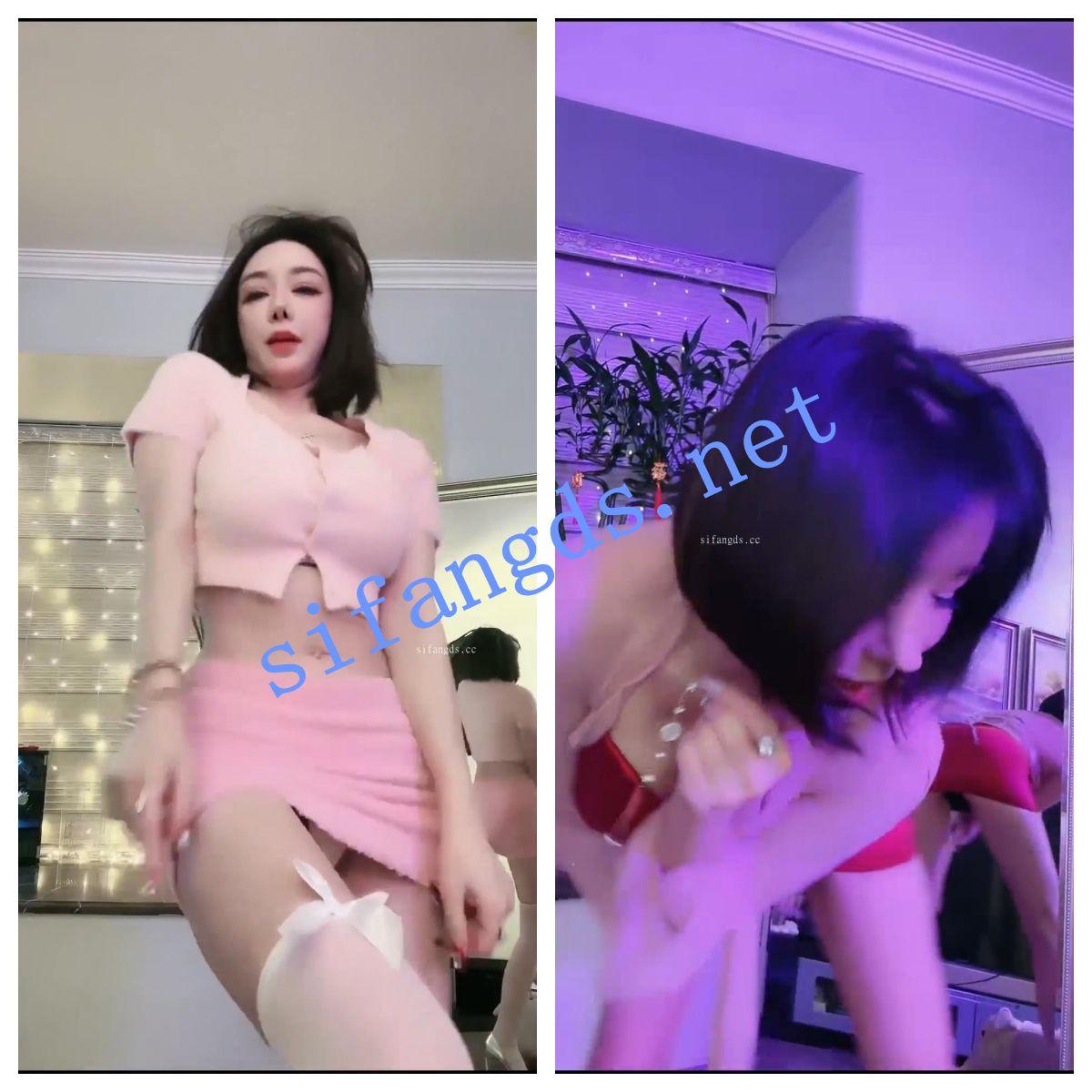 扭腰奶子晃到甩残影