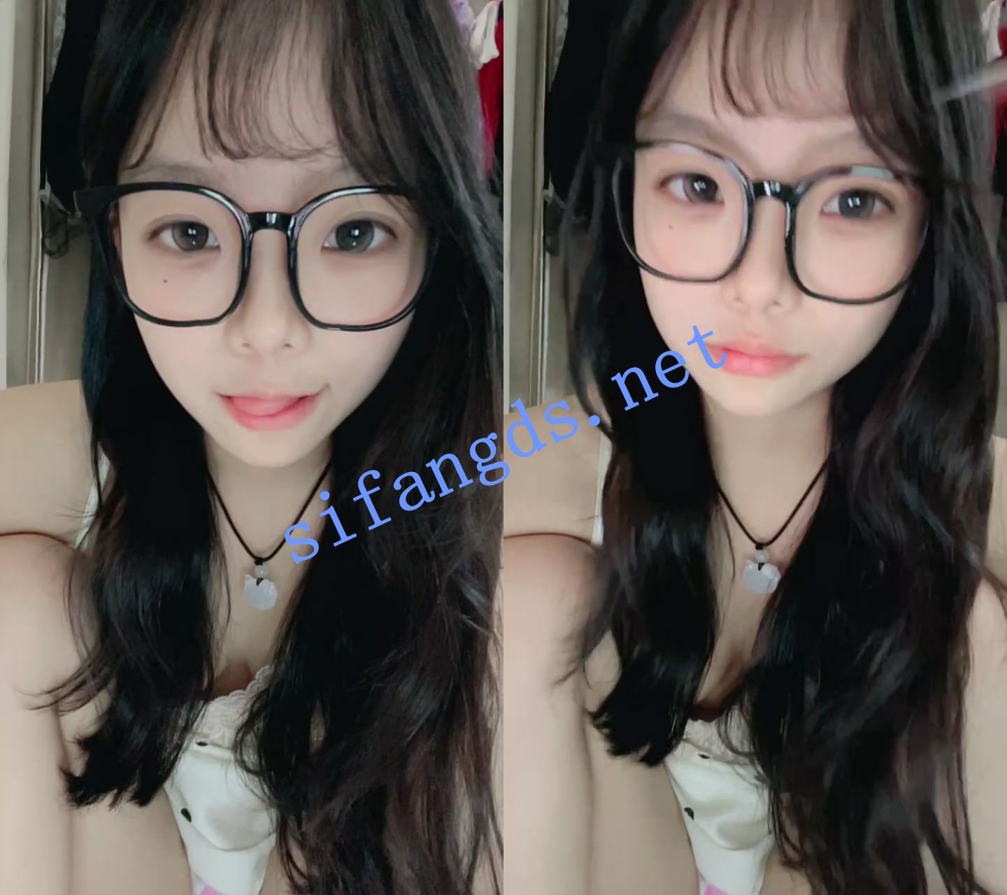 ██【清纯少女兔兔】好可爱，戴着眼镜的小妹，直播露出