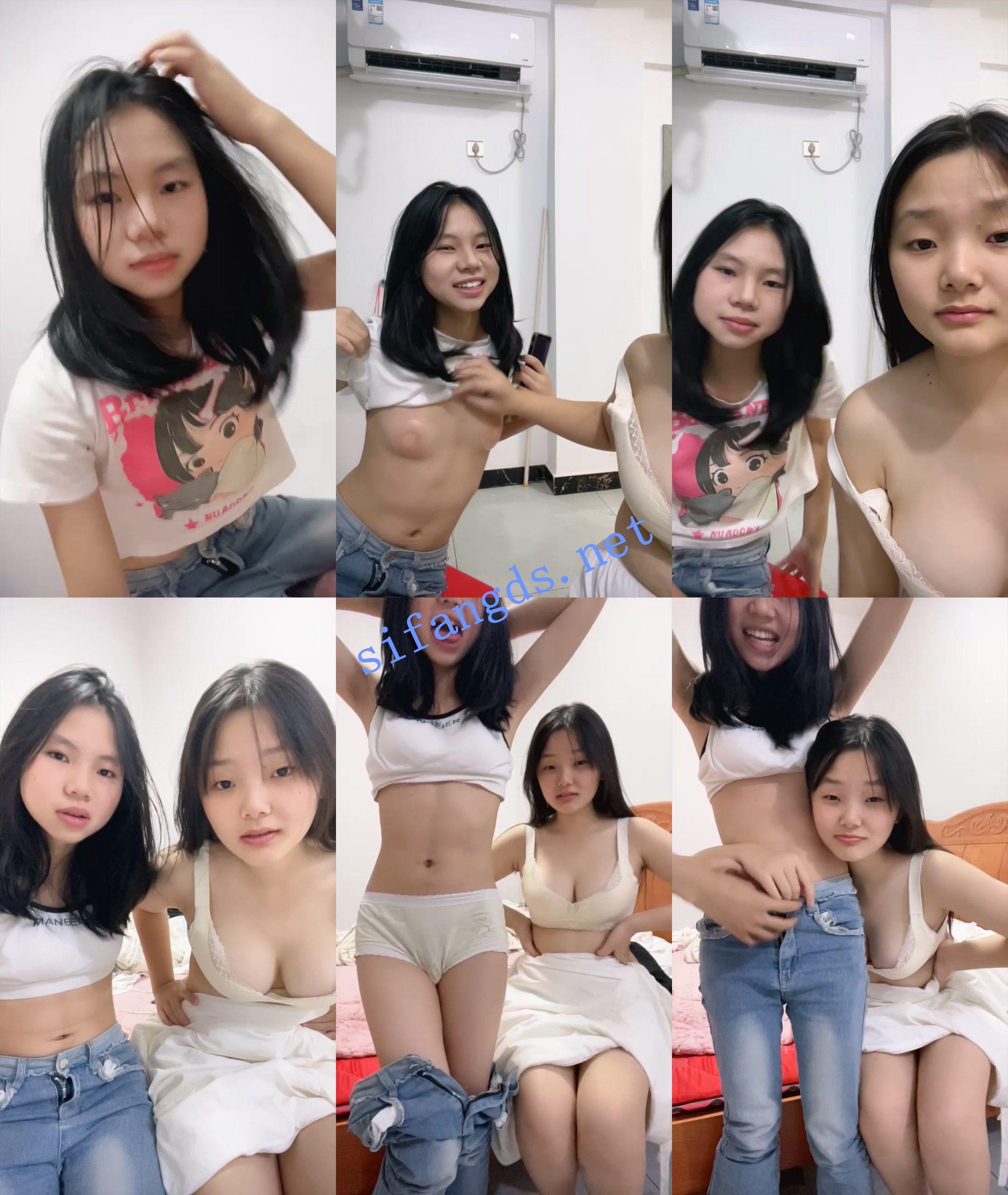 【小正太宝宝】刚成年毛都没长齐~两姐妹双飞~扒穴~操逼