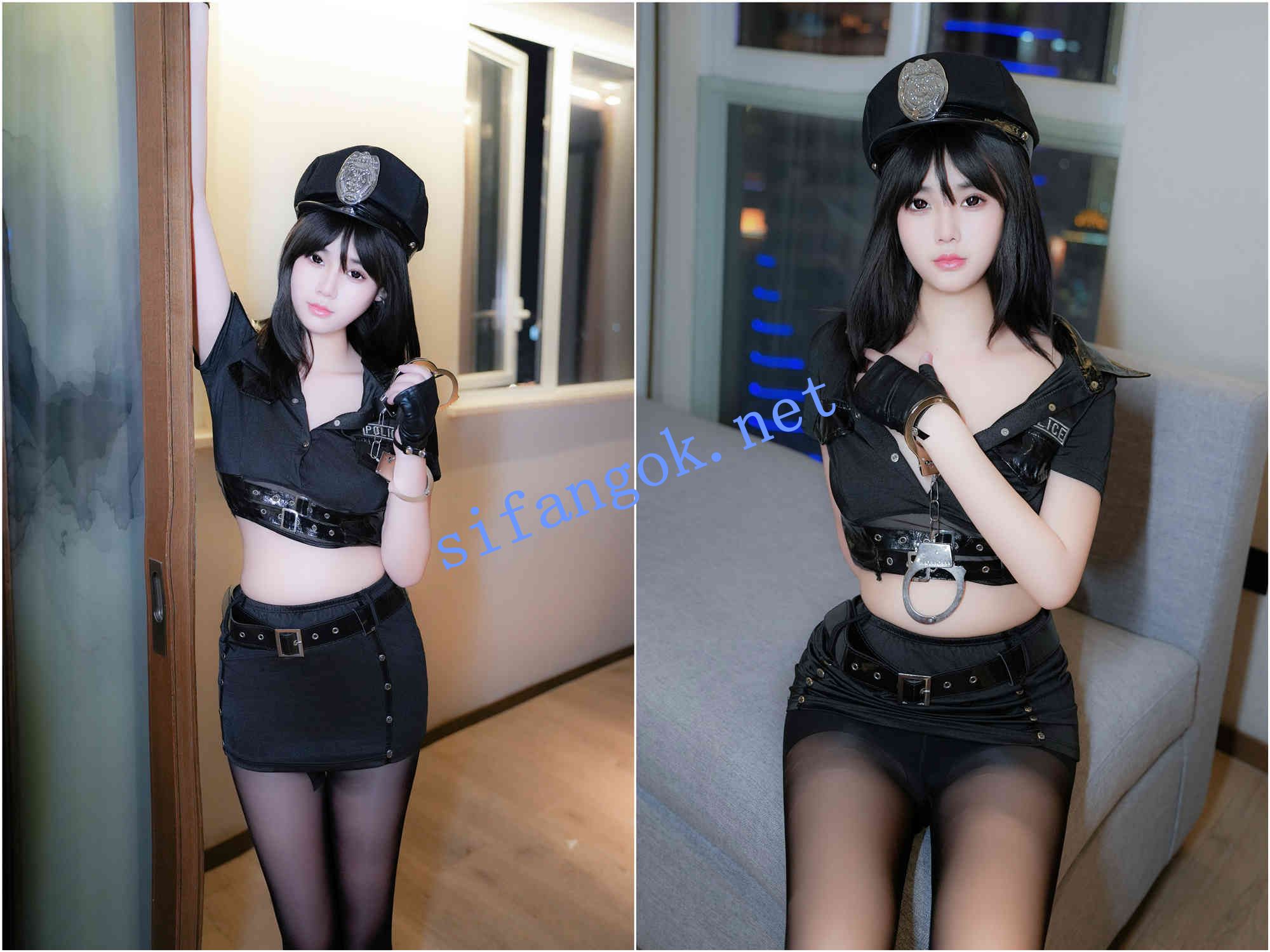 秀人网 姚若兮06年嫩妹妹 COS女警 大尺度漏奶漏鲍！