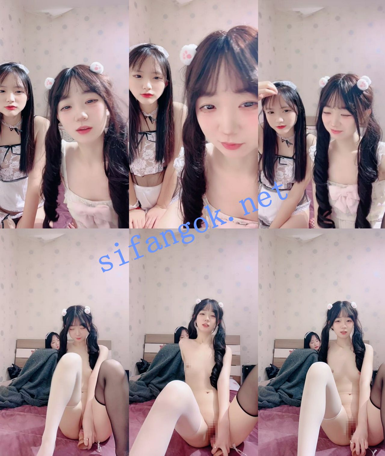 超甜卡哇伊学妹【邪恶双马尾】携闺蜜下海大屌自慰抽插爽~