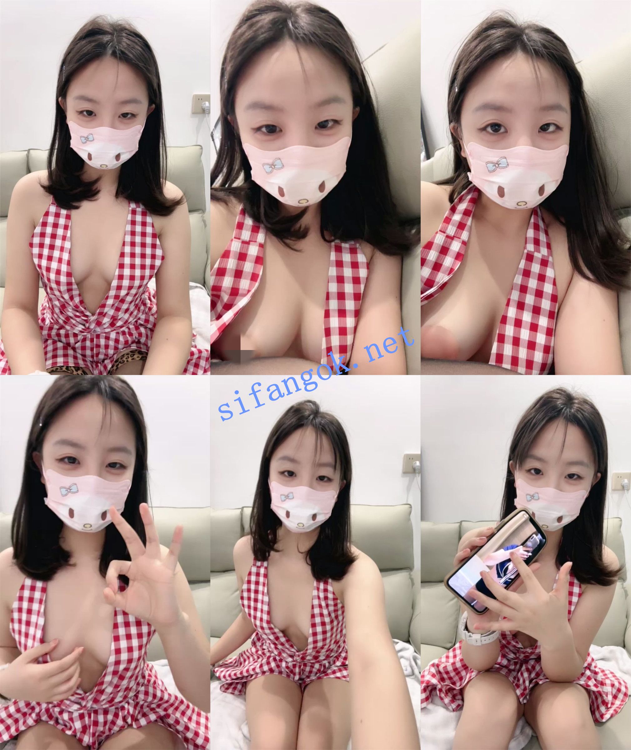 清纯校花！口罩都遮不住的美~【学妹晴天】道具自慰！狂撸~