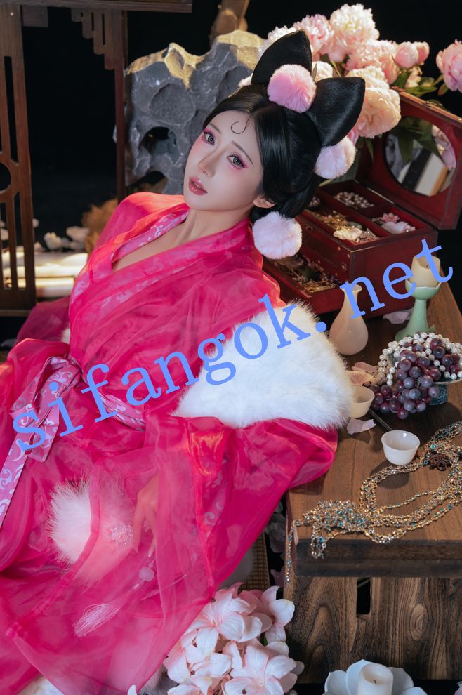 ❤️顶级颜值 奈汐酱 2月情人节最新 精油粉红丝袜古装妲己