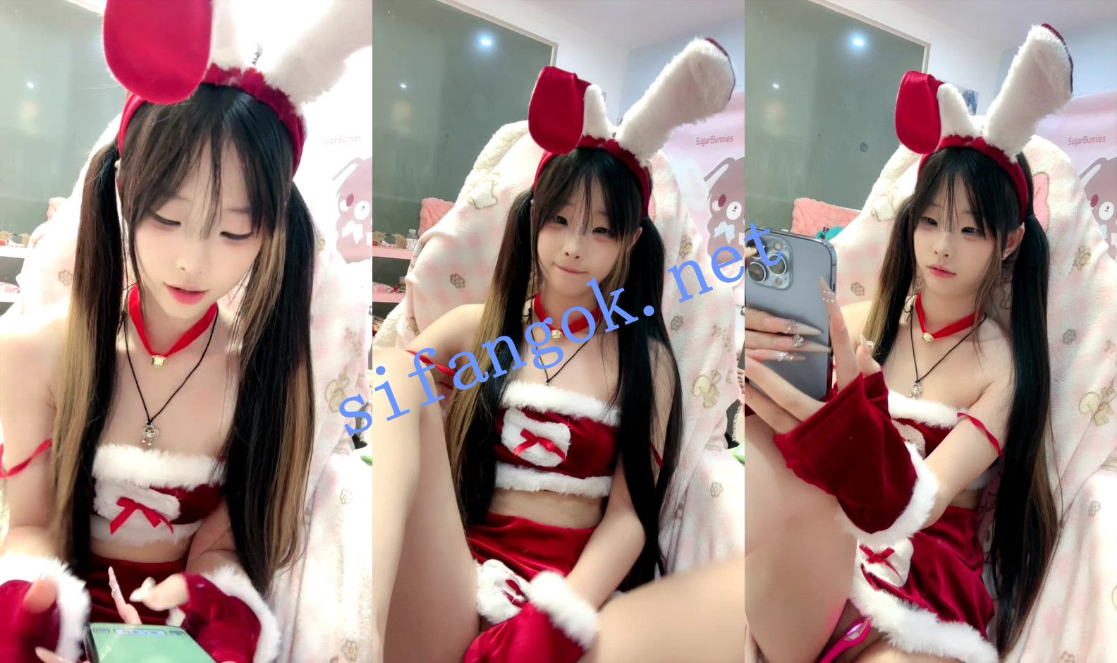 ⚡【幼七】圣诞宝贝双马尾可爱萝莉！香香软软的小蛋糕~