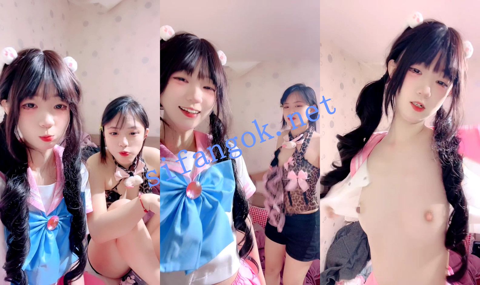 ⚡20小时核弹！【邪恶双马尾】姐妹双人直播多日收费大合集