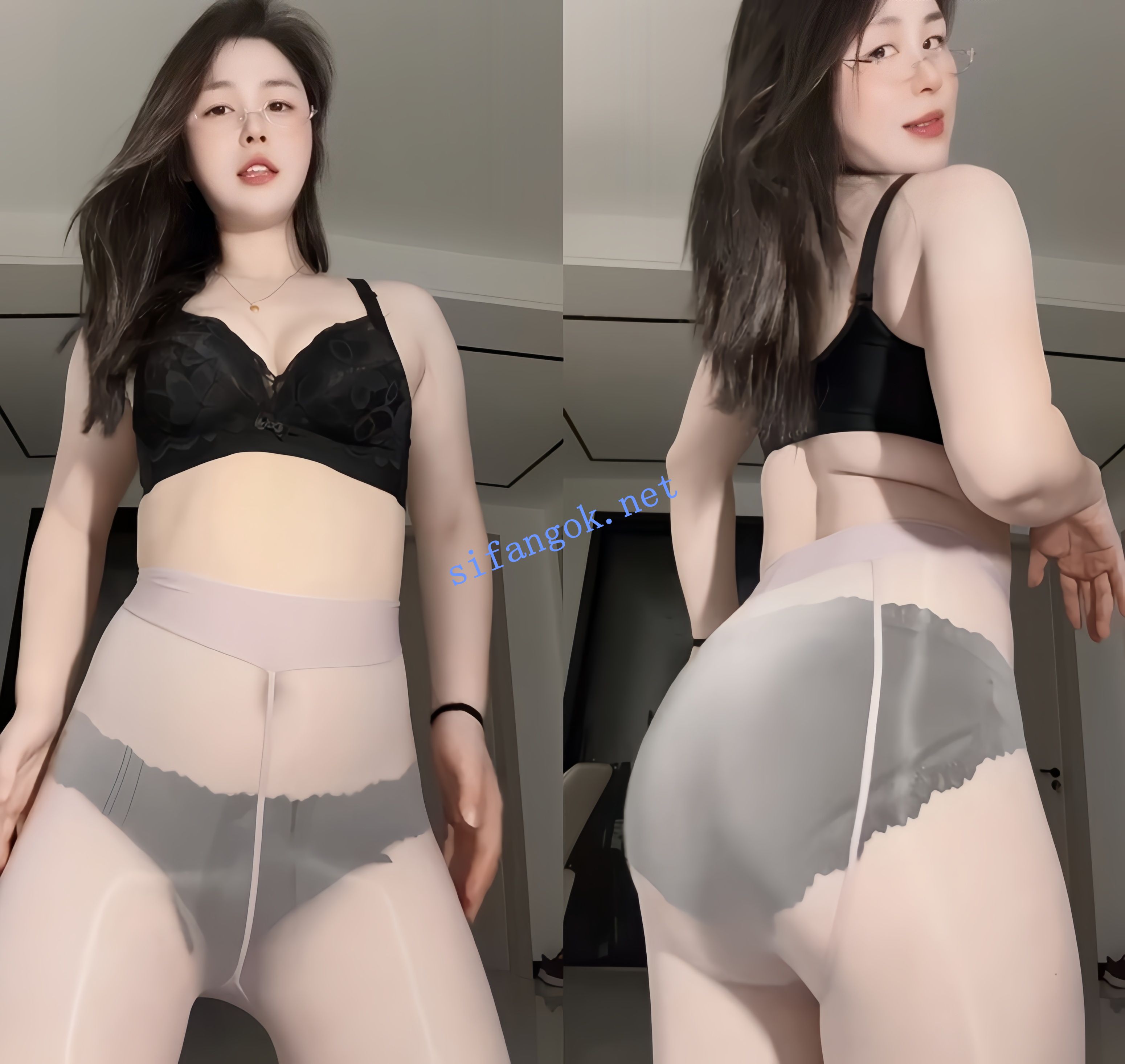 【快手】萍萍ella  眼镜反差婊骚舞主播  内衣骚舞4V