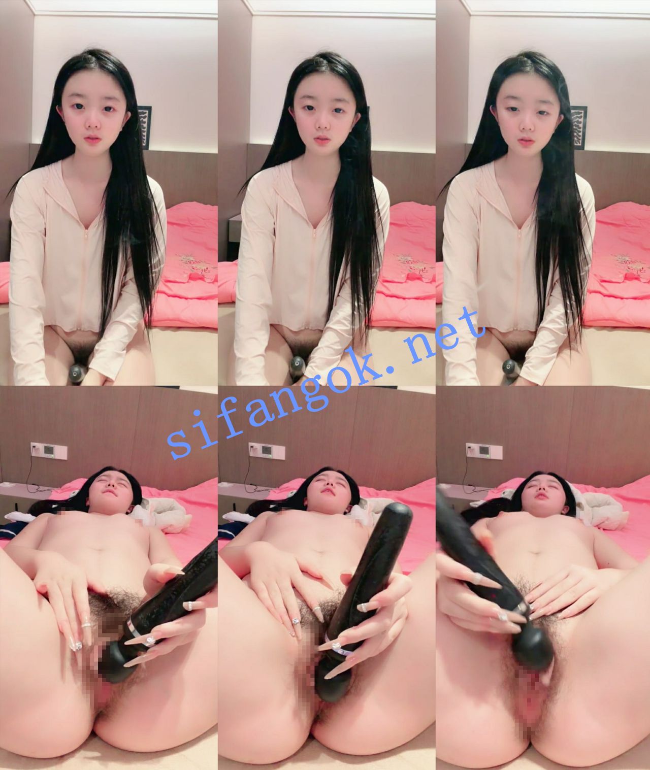 可爱小学妹~【06小兔牙】稚嫩羞涩，高清掰穴~道具自慰~