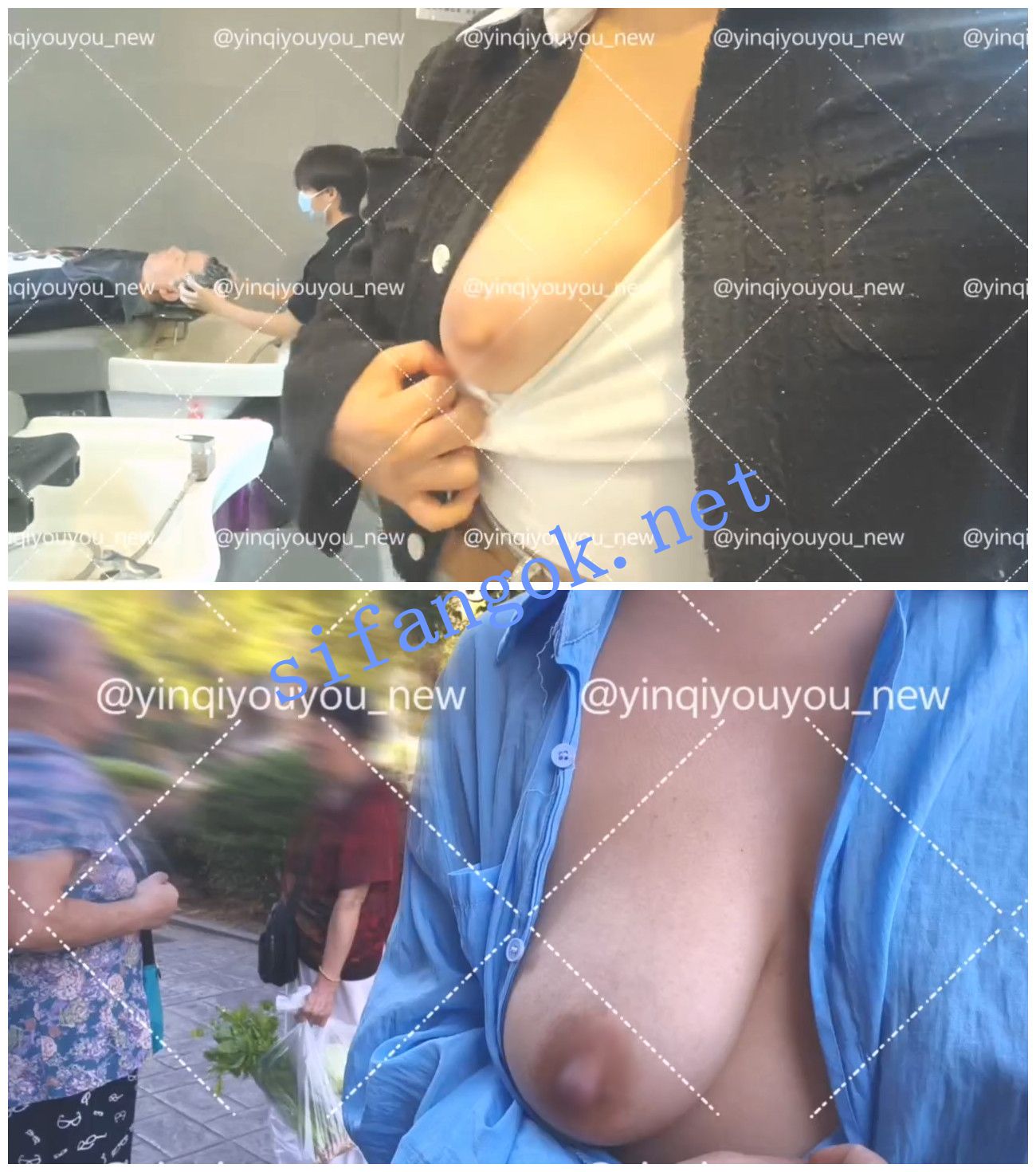 【推特网黄】淫荡大奶肥臀熟女【淫妻又又】人前露出自X④